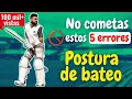 Como lograr una buena postura al batear Evita estos 5 errores comunes