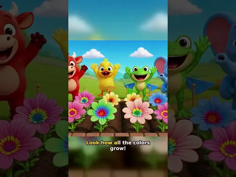 RAINBOW GARDEN GROWS | Rainbow Garden Song for Kids #Shorts
