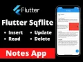 Flutter SQLite Tutorial With Null Safety Notes App in with CRUD Operations