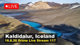 Þórisjökull Glacier & More around road 550 - Drone Live Stream