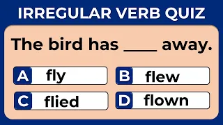 Irregular Verbs Quiz CAN YOU PASS THIS TEST Challenge 5 
