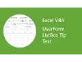 Excel VBA UserForm Listbox Tip Text ControlTipText