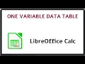 CA P10 One Variable Data Table LibreOffice Calc