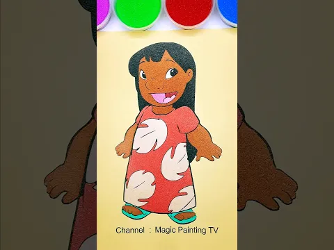Lilo Pelekai🧜🏻‍♀️Stitch💕#trending #cartoon #kidsart #satisfying #lilo #lilostitch #magicpaintingtv