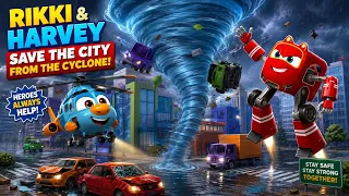 Supercar Rikki & Harvey Save the City from the Cyclone! 🌧️ | My Little TV