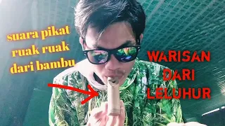 suara pikat ruak ruak terbuat dari bambu