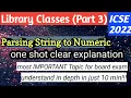 Parsing String to Numeric library classes java icse semester 2
