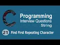 C Interview Questions tutorial 21 - Find the First Repeated Character in String Codenemy