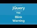 Arabic jQuery Practical Course - Create Blink Warning
