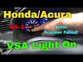 VSA Light On - Trouble Code 84