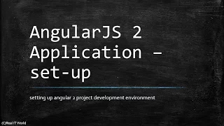 Set up angular 2 and typescript project development environment AngularJS 2 set-up