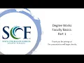 Degree Works Webinar Faculty Basics Part 1