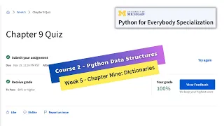 python data structures coursera week 5 quiz answers Python for Everybody Specialization