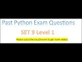 Set 9 Level 1 using python CCBP Nxtwave