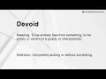 Devoid Meaning