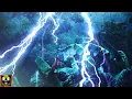 Heavy Thunderstorm in Rainforest with Torrential Rain and Sounds of Jungle Animals to Sleep, Relax