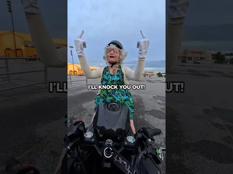 This mom CRASHED OUT on me 😭 #biker