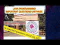 JAVA PROGRAMMING IMPORTANT QUESTIONS OF JNTUH