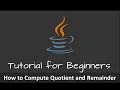 How to find Quotient and Remainder using Java language