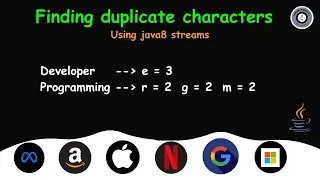 Finding Duplicate Characters Using Java 8 Streams