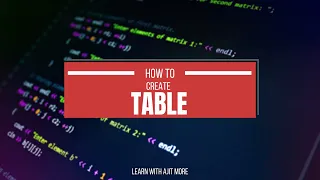 Create Simple Table Using JTable In Java Swing Learn With Ajit More