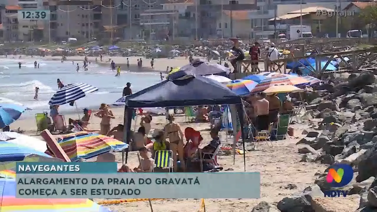 Alargamento da praia do Gravatá em Navegantes começa ser estudado