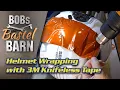 Motorcycle Helmet partial vinyl wrapping with 3M Knifeless Tape DIY