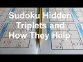 Sudoku Primer 161 - Sudoku Hidden Triplets and how they solve a diabolical puzzle
