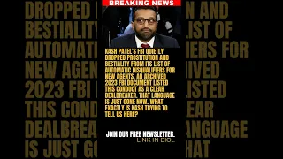 Kash Patel s FBI Quietly Drops Prostitution and Bestiality as Automatic Disqualifiers for New Agents