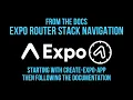 Expo Router Stack Navigator From The Docs