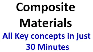Lecture 40-41 Composite Materials All Key concepts in just 30 Minutes