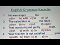 English Grammar Exercise - Prepositions