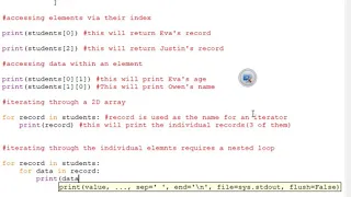 2D Array Basics in Python