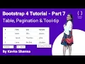 Table Pagination Tool-tip - Bootstrap 4 Tutorial in Hindi Part