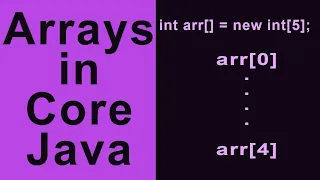Arrays in core java