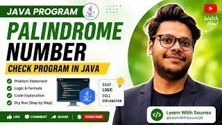 How to Check Palindrome Number in Java Java Beginner Programming