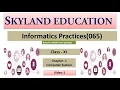 Informatics practices for class XI Chapter 1 II Python for Class XI As per CBSE Syllabus
