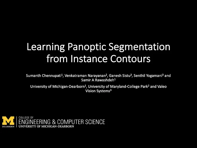 Thumbnail for Learning Panoptic Segmentation from Instance Contours