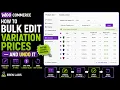 How to Bulk Edit WooCommerce Variation Prices and Undo It