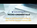 TUS Micro Credentials - How to self-enroll in a course on the Free for Teachers Canvas