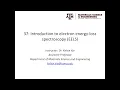 37 Introduction to electron energy-loss spectroscopy EELS