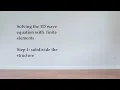 Solving the 1D wave equation with finite elements part 1