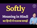Softly meaning in Hindi Softly ka matlab kya hota hai