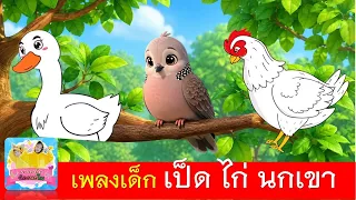 เพลงเด็ก เป็ด ไก่ นกเขา | เป็ดก้าบก้าบ | ไก่กุ๊กกุ๊ก | นกเขาบินข้ามเขา