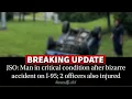 JSO Man in critical condition after bizarre accident on I-95 2 officers also injured