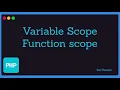 PHP 7 4 basics in Arabic - Function Variable Scope