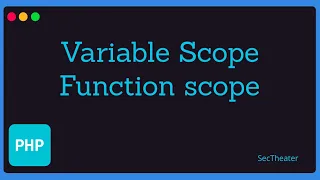 PHP 7 4 basics in Arabic - Function Variable Scope
