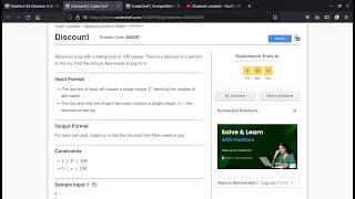 Discount Problem Code DISCNT