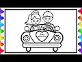 Wedding Bride and Groom Coloring Page for Kids Bride and Groom In Love Childrens Coloring Page