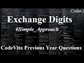 Exchange Digits Problem Previous Year CodeVita Question TCS